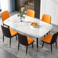 2024 table à manger de cuisine en marbre rectangulaire italienne haut de gamme moderne de haute qualité