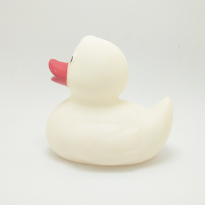 Tùy chỉnh cao su màu trắng vịt xử lý bé Squeaky Bath đồ chơi cho trẻ em - Product Image 4