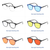 Montures optiques unisexes, lunettes anti-lumière bleue, haute transmission de la lumière, hommes femmes, 5 en 1, lunettes anti-lumière bleue à clip magnétique