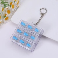Clavier mécanique LED créatif et léger, anti-stress, avec porte-clés pour sac à dos, jouet anti-stress