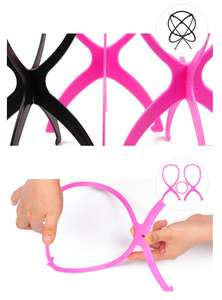 <span class=keywords><strong>Prix</strong></span> de gros Présentoir à perruques professionnel portable pliable Support à perruques en plastique pliable pour présentoir à perruques - Product Image 3