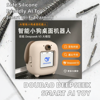 Robot compagnon de bureau intelligent AI pour enfants, en silicone, avec WiFi et haut-parleur, machine d'apprentissage IA