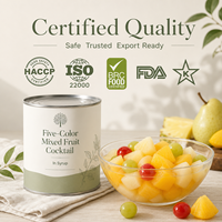 Gemengde Fruitcocktail in blik 850g Perzik Kers BRC Klaar om te eten Draagbare Snack Detailhandel Levensmiddelen Groothandel Export Aanbod