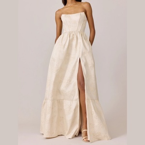 Fabricants de vêtements sur mesure en gros – Robe de bal élégante et discrète, taille fine, jacquard fin, robe de soirée longue et sexy - Product Image 1