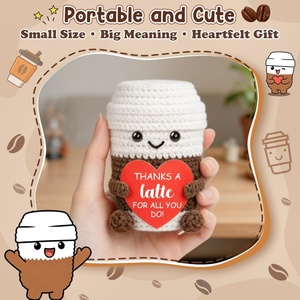 แก้วกาแฟโครเชต์ทำมือ ของขวัญสำหรับคนรักกาแฟ ของขวัญขอบคุณครู ผู้บริหาร ของขวัญวันพยาบาล ของขวัญขอบคุณ - Product Image 5