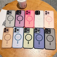 Coque de téléphone translucide en TPU et PC avec protection d'appareil photo, finition givrée, magnétique, pour iPhone 17 Air et 17 Pro Max