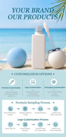 Huile à lèvres scintillante SPF 50 personnalisable avec logo, protection solaire, réparation après soleil, étiquette privée, végane, hydratante, repulpante, effet éclatant