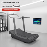 Tapis roulant commercial mécanique non motorisé avec bande en caoutchouc incurvée, conception zéro gravité, pente réglable pour la marche et la course, pour usage commercial et domestique