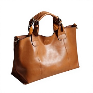 Bolsos de mano ligeros de cuero genuino para mujer, bolsos de compras en venta, resistentes al agua, duraderos, de buena calidad, precio de fábrica. - Product Image 1