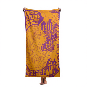 Serviettes de plage tropicales d'été personnalisées de luxe, séchage rapide, rayées, écologiques, jetables, en polyester, sans sable, pour le camping et les voyages - Product Image 3