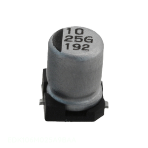ตัวเก็บประจุแบบฝาปิด EDK106M025A9BAA สารส้ม10 uF 20% 25V SMD 10 uF จากผู้จัดจำหน่ายที่ได้รับอนุญาต - Product Image 1