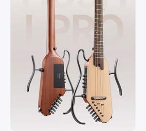 Guitarra acústica portátil sin cabezal Donner HUSH I <span class=keywords><strong>Pro</strong></span> de tono suave, ideal para viajes, para principiantes, con efecto de silencio, guitarra folk. - Product Image 3