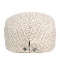 Boina Vintage de Tweed Espigado con Mezcla de Lana para Hombre, Estilo Ivy, Gorra Newsboy con Visera de Pico de Pato
