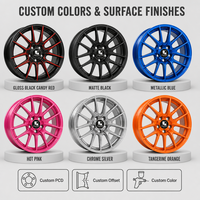 Velg Monoblock Forged Custom 6061-T6 18 19 20 Inch Multi-Spoke Machined Silver Red Inner Alloy Rim untuk BMW Audi Mercedes Benz