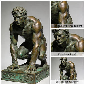 Scultura in Bronzo di Ercole, Statua Classica dell'Eroe Greco per Decorazione di Giardini e Piazze all'Aperto - Product Image 4