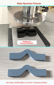 Automatische pneumatische monsterpers voor haltermonsters, pneumatische rubberen monster-snijder, haltermatrijs voor trekproefmonsters. - Product Image 2