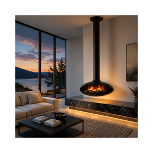 Tonya – Cheminée suspendue de haute qualité pour décoration haut de gamme de showroom, avec cendrier amovible, poêle à <span class=keywords><strong>bois</strong></span> suspendu - Product Image 1