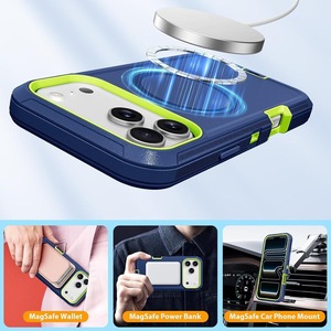 Funda Magnética 3 en 1 Anticaídas para <span class=keywords><strong>iPhone</strong></span> 17 Pro Max 16 15 14 Plus <span class=keywords><strong>13</strong></span>, Resistente a Impactos, Protección Tipo Armadura - Product Image 4