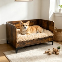 Canapé et chaise de luxe pour chien, cages et maisons en bois pour animaux de compagnie, mobilier, niche pour chien, lit en bois pour chat et chien