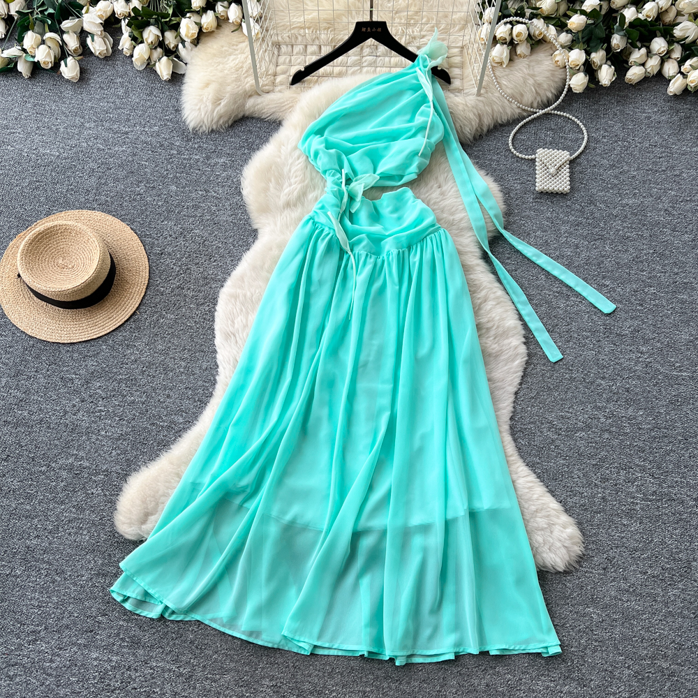 Maxi Dress Korean - Elegant Vintage Summer Style