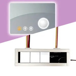 12/24V üç düğme Tow işık şeritleri ON/OFF Dimmer CCT anti-sis LED ışık ayna dokunmatik sensör anahtarı