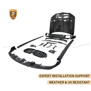 Bộ body kit phong cách Lar-te bằng sợi carbon cho BMW X6M F96 2020-2023, bao gồm: Lip trước, ốp sườn, khuếch tán sau, chụp ống xả, cánh gió capo. - Product Image 4