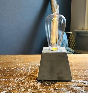 Newwish – <span class=keywords><strong>lampe</strong></span> de table LED avec ampoule <span class=keywords><strong>edison</strong></span> G80 suspendue avec base en ciment portable, éclairage de table - Product Image 4