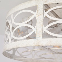 Ventilateur de plafond LED moderne XD125 pour chambre à coucher, style industriel, cage en fer, télécommande, moteur DC