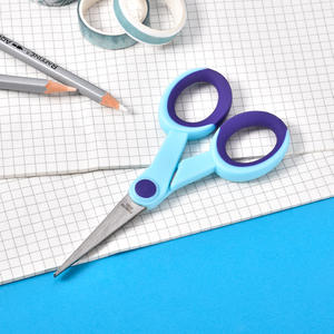 Ciseaux de tailleur en acier inoxydable 13,5 cm bleu rose blanc, ciseaux polyvalents pour l'artisanat, le bureau et la maison - Product Image 5