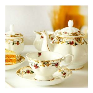 Service à café de luxe de style européen exquis, ensemble de thé en céramique, service à thé de l'après-midi, ensemble de tasses à café en porcelaine fine - Product Image 1