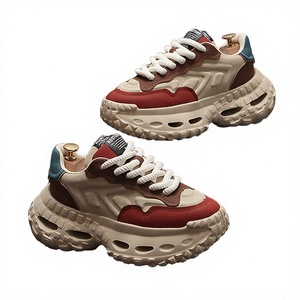 Chaussures de course à lacets pour hommes, chaussures de randonnée tendance et élégantes pour l'extérieur avec semelle en caoutchouc épaisse - Product Image 3