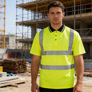 Camisetas de Trabajo Transpirables de Alta Visibilidad ANSI CE, Ropa de Seguridad para la Construcción e Ingeniería, Camisetas de Seguridad Reflectantes - Product Image 4