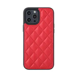 Custodia protettiva per cellulare Grandbag in pelle PU reticolare impermeabile per iPhone 12 Pro Max