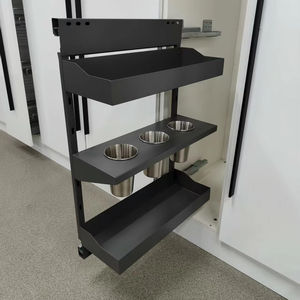 Estante lateral para utensilios, armario <span class=keywords><strong>estrecho</strong></span> de 250mm, cesta extraíble para <span class=keywords><strong>cocina</strong></span>, estante para especias, cierre suave, contenedores extraíbles de 3 niveles - Product Image 1