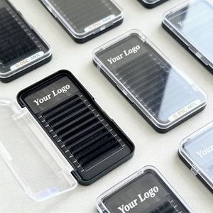 ถาดอุปกรณ์ต่อขนตาแบบฟูสีดำเข้ม ขนตาแคชเมียร์สีดำด้านแบบเส้นต่อเส้น ขนตาเพิ่มวอลลุ่ม - Product Image 3