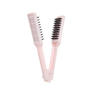 หวีหนีบผมตรง สีชมพู 20 ซม. ฟันหวีสแตนเลส สำหรับจัดแต่งทรงผม ใช้ในบ้าน - Product Image 1
