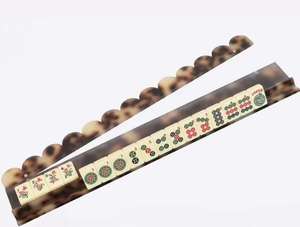 Estante Magnético de Lujo Personalizado para Mahjong de Acrílico con Patrón de Onda de Caparazón de Tortuga, Tamaños de 17.5in/20in, Diseño Portátil - Product Image 3