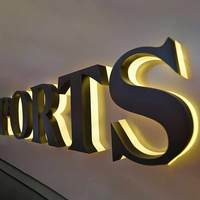 Letras de Canal Retroiluminadas Personalizadas Directas de Fábrica, Letrero LED 3D Iluminado, Letras de Acrílico y Metal para Marca Comercial