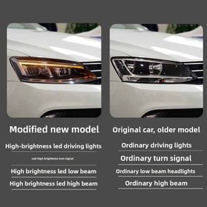 Conjunto de faros delanteros TYPY para Volkswagen Jetta 2012-2018, conversión de lentes LED, luces de circulación diurna y direccionales secuenciales - Product Image 3