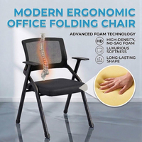 Chaises de conférence commerciales modernes empilables avec assise rembourrée, chaise de formation pour salle de conférence, applicable au bureau