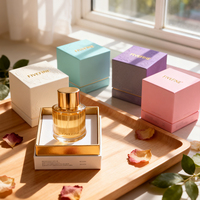 Boîte d'emballage personnalisée en carton rigide blanc avec laminage brillant et revêtement UV pour produits de soin de la peau, parfums et cosmétiques