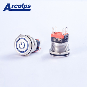 Interruptor de botón de metal de 22mm con tapa redonda y acabado en bronce con alto <span class=keywords><strong>amperaje</strong></span> para uso en estaciones de botón industrial - Product Image 2