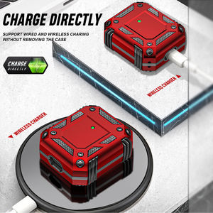 LeYi Coque de Protection Robuste en TPU PC à Conception Unique Compatible avec la Recharge Sans Fil pour Écouteurs AirPods 1 <span class=keywords><strong>2</strong></span> 3 Pro + <span class=keywords><strong>Plus</strong></span> - Product Image 6