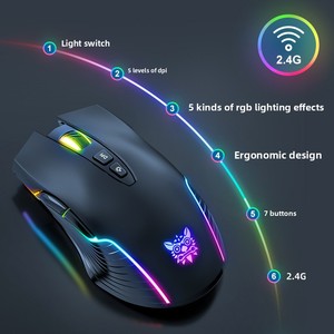 Ratón Inalámbrico para Juegos <span class=keywords><strong>CW905</strong></span> 2.4G, Recargable por USB, RGB Brillante, Mecánico, 7 Botones, para Esports - Product Image 3