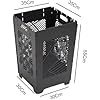 Brasero portable moderne en métal rectangulaire 35cm x 55cm, revêtement poudré, autoportant, montage facile, pour camping et usage extérieur