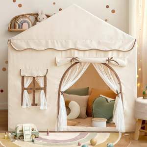 Casa de Juegos Infantil Personalizada, Resistente, para Interiores y Exteriores, de Color Beige, Tipo Carpa - Product Image 1