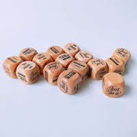 Dés en bois vierges de 25 mm gravés au laser, personnalisables par transfert thermique et sérigraphie, pour jeux d'échecs, de puzzles et autres jeux, sûrs et adaptés aux enfants.