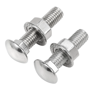 Galvanized Round Cup Head Square Neck Carriage <strong>Bolts</strong> Screws Hex Flange Nuts Full Thread M4 M5 M6 M8 <strong>M10</strong> X 18mm 70mm 3/8 1/2 1/4 - Product Image 5