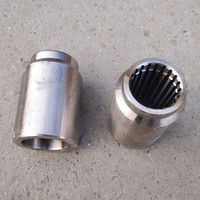 Accouplement à manchon cannelé pour raccordement de vis sans fin de boîte de vitesses de convoyeur, moyeu cannelé disponible pour tubes de 60/76/89/108/114/140 en stock