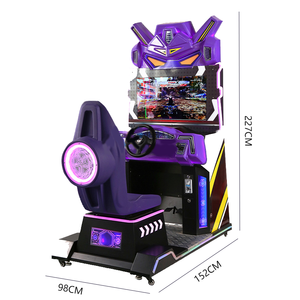 Machine de jeu de course automobile avec cockpit de mouvement pour parc d'attractions et centre de divertissement familial - Product Image 1